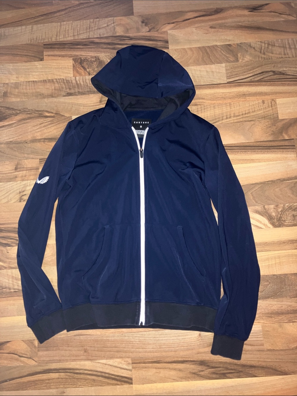 Castore Navy full zip Hoodie men’s Sz S